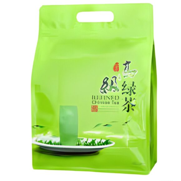 Ziplock plastic green tea